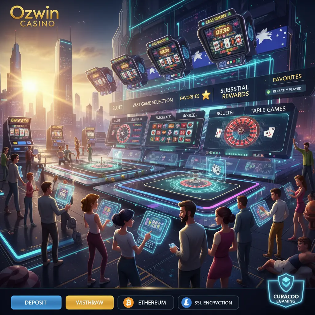 Ozwin Casino Vegas Thrill Pokies Interface